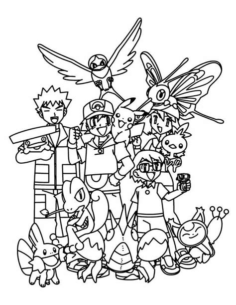 Pokemon Trainer Coloring Pages Coloring Home