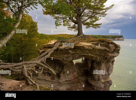 Autumn Colors Adorn Chapel Rock On The Chapel Basin Loop At Lake