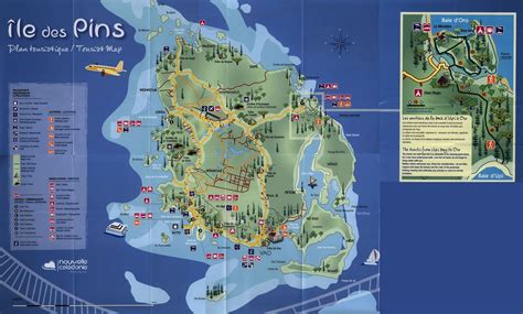 Ile Des Pins Isle Of Pines Plan Touristique Tourist Map 20142