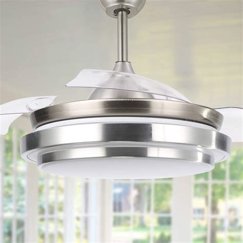 36 Retractable Ceiling Fan With Lights And Remote Control