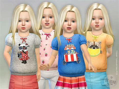 T Shirt Toddler Girl P03 Found In Tsr Category Sims 4 Toddler Female