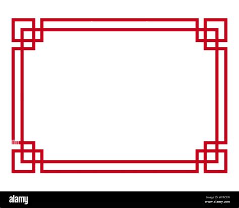 Chinese Border Vector Illustration Design Template Stock Vector Image