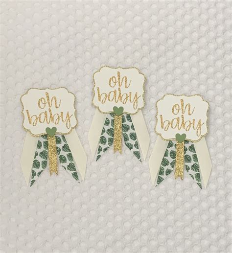 Guest Pins For Baby Shower Chose Your Amount Cream Sage Etsy In 2021