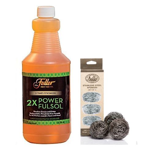 Fuller Brush Fulsol 2x Power Degreaser Kit With Stainless Steel Sponges