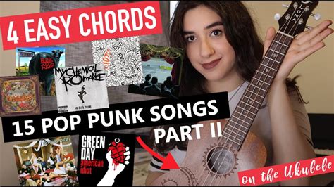 4 Easy Chords 15 Pop Punk Songs 2 Ukulele Youtube
