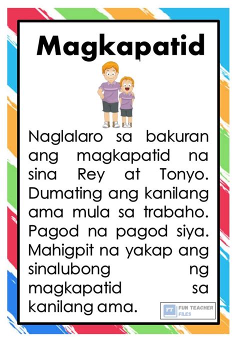 Filipino Reading Passages Set 3 Fun Teacher Files