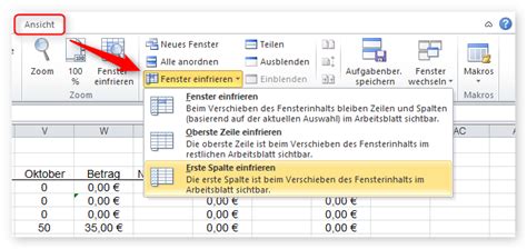 Überschriften fixieren in Excel – VdK EDV-Service GmbH