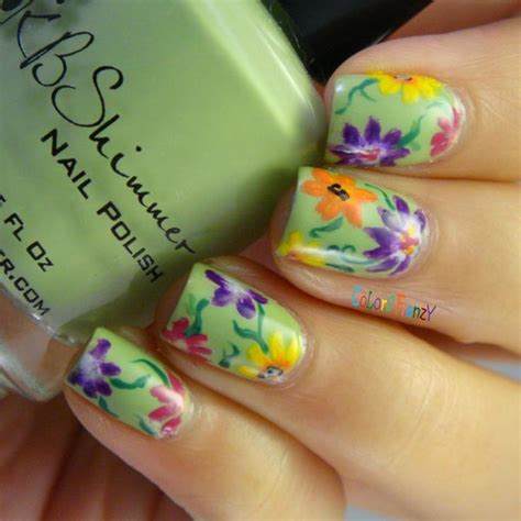 30 Pretty Flower Nail Designs Hative