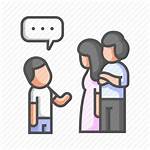 Talk Compromise Icon Couple Divorce Relationship Icons