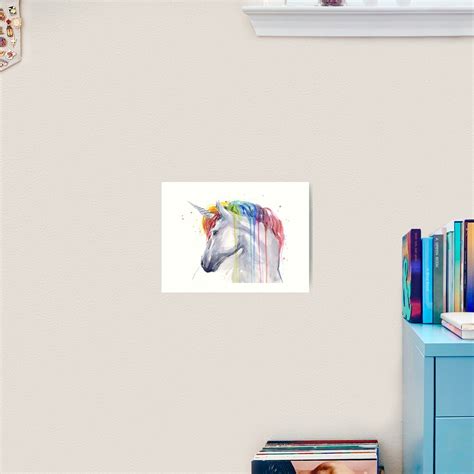 Rainbow Unicorn Watercolor Art Print For Sale By Olga Shvartsur