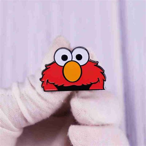 Sesame Street Funny Elmo Peeking Enamel Pin Distinct Pins