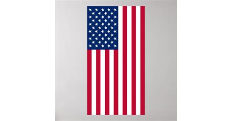 Proper Vertical Display Of The United States Flag Poster Zazzle