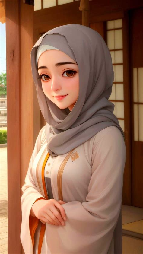 Animated 039 Hijab Cartoon Anime Girl Muslim Character