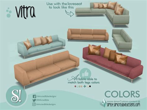 The Sims Resource Vitra Sofa Colors