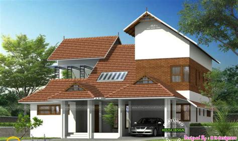 Modern Mix Sloped Roof Home Kerala Design Floor Home Plans
