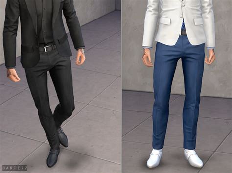 Darte77s Slim Fit Trousers Sims 4 Men Clothing Sims 4 Mods Clothes