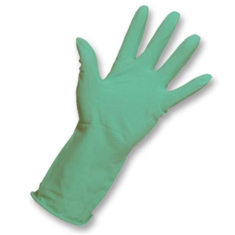 Green Rubber Gloves Large 1 Pair