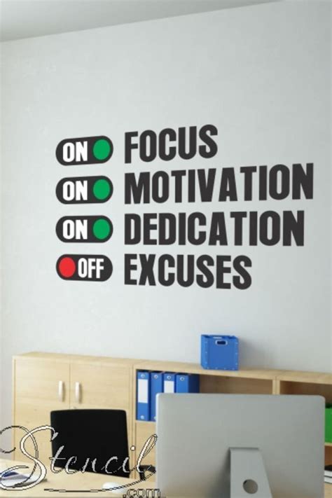 This Is An Image Of A Wall Sticker With The Words Focus Motivation