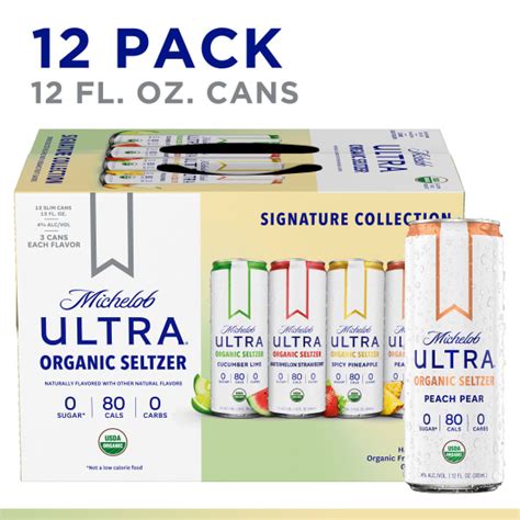 Michelob Ultra Organic Seltzer Signature Collection 12 Pack 12oz Cans