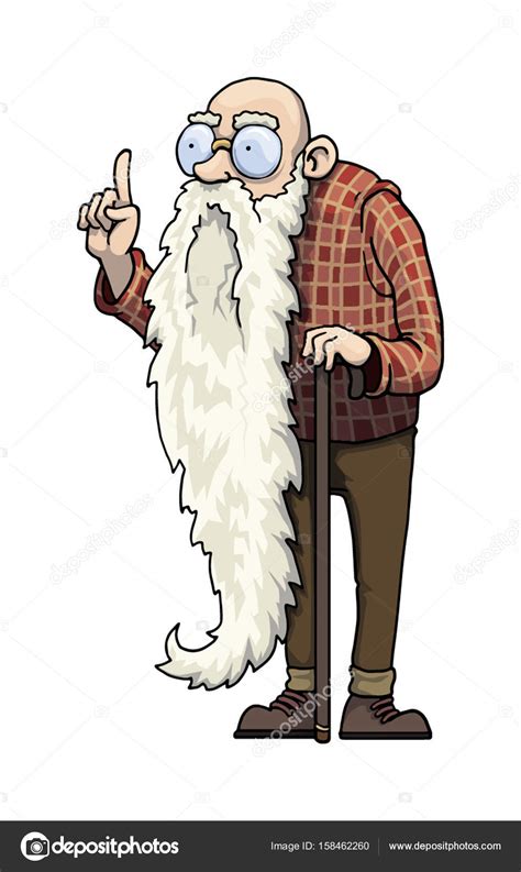 Old Man With Long Beard Stock Vector Image By ©marija92 158462260