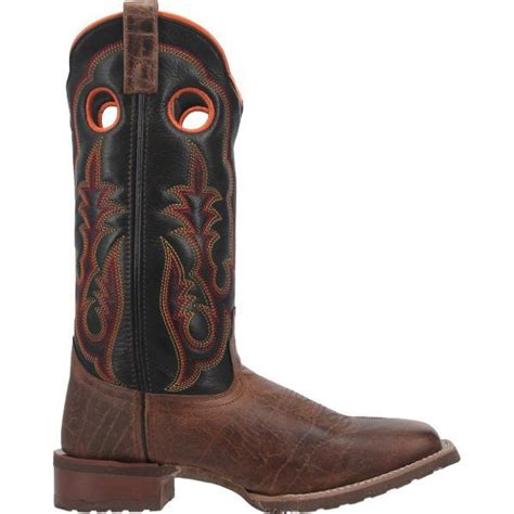 Laredo Brownblack Isaac 13 Inch Broad Square Toe Mens Western Boots
