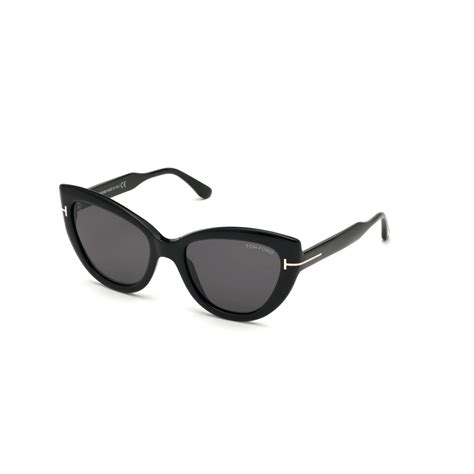tom ford anya tf762 01a black cat eye plastic sunglasses frame 55 20 140 sd