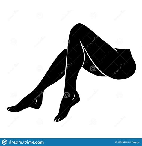 Woman Legs Vector Icon On White Background Stock Vector Illustration