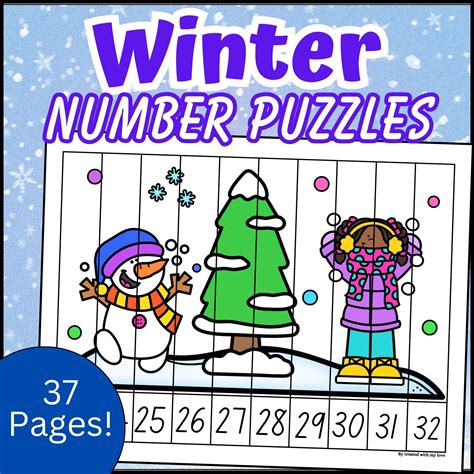 Winter Editable Sequence Number Puzzleswinte Ordering Numbers Activity