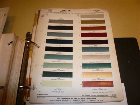 Sell 1965 Cadillac Ditzler Ppg Color Chip Paint Sample Vintage In