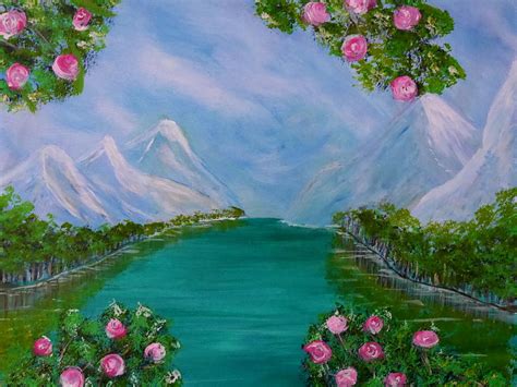 Mountain View Painting By Bernd Hau Fine Art America