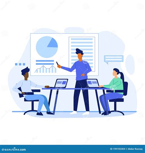 Project Presentation Office Work Vector Illustration Concept Group