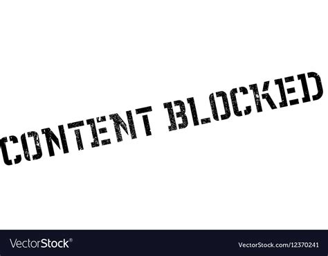 Content Blocked Rubber Stamp Royalty Free Vector Image