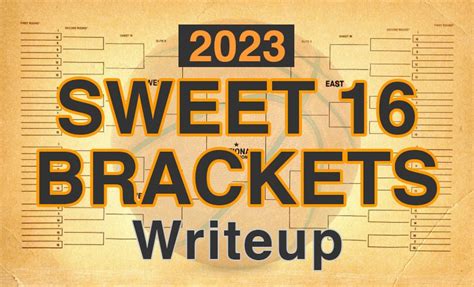 2023 Sweet 16 Brackets Writeup On