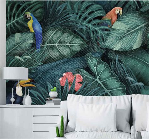 Bright Exotic Jungle Tree Wall Mural Tenstickers