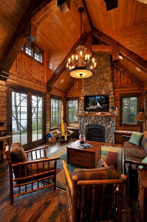 Superb Cozy And Rustic Cabin Style Living Rooms Ideas No 22 Cabin Style