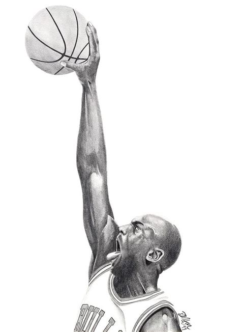 Michael Jordan Drawing By Devin Millington Pixels