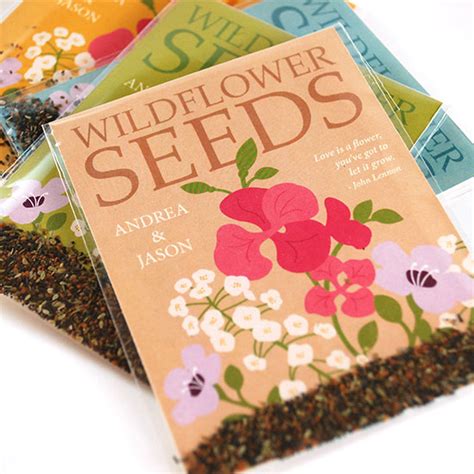 Grow Together Wildflower Seed Packet Wedding Favors Botanical Paperworks