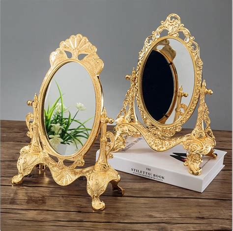 See more ideas about hand mirror, vanity set, vintage. Europe 360 rotating sliver/gold color Desktop mirror zinc ...