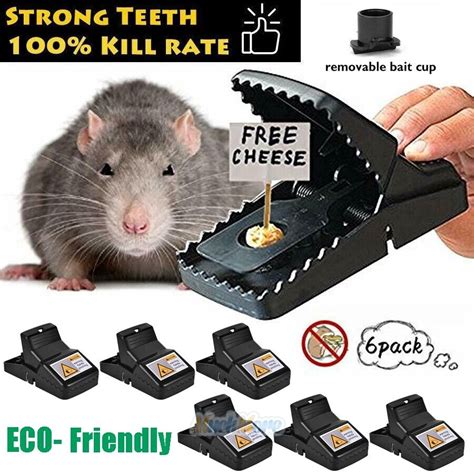6 Pack Premium Reusable Mouse Traps Rat Trap Rodent Snap Trapmouse