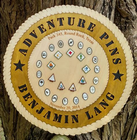 Adventure Pin Plaque 27 Holes Standard Mountain View Wood Works