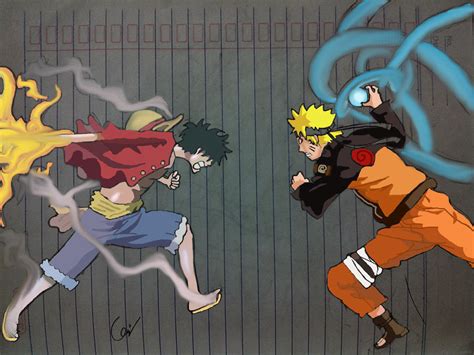 Luffy Vs Naruto Colour Ver By Kharisputra On Deviantart