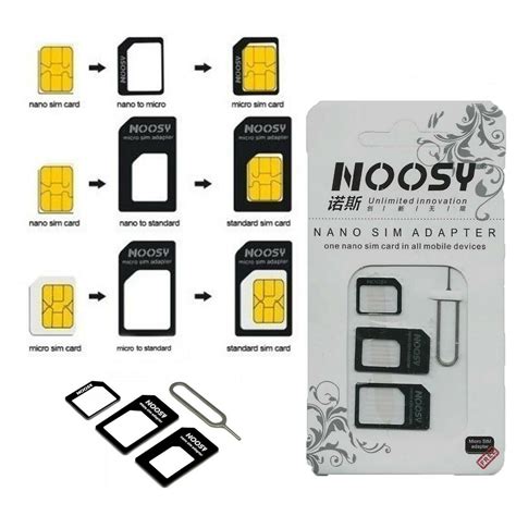 4 In 1 Noosy Micro Sim Adapter W Nano Adapter And Eject Pin For Htc