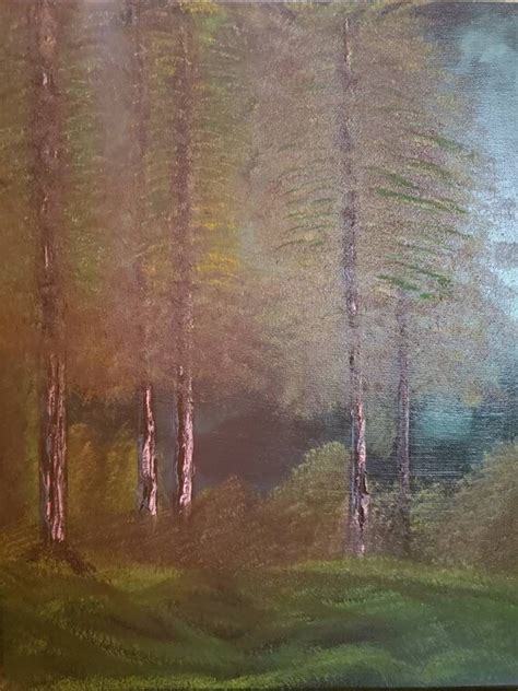 Dark Forest Oil Painting Etsy