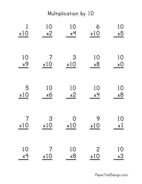 Multiplication Quiz Printable Printable Worksheets