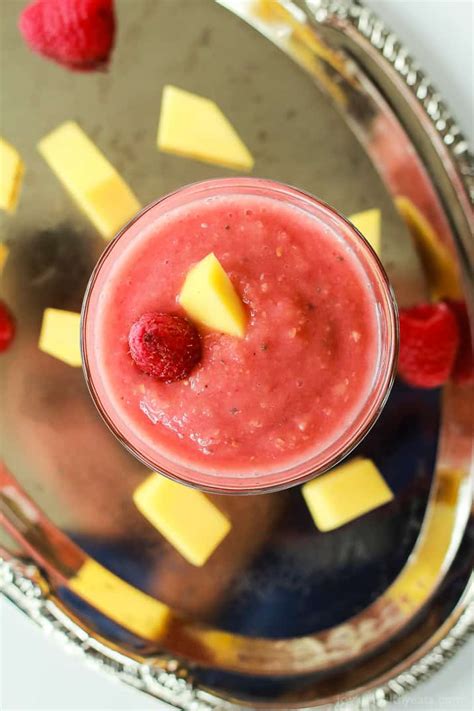 Easy Raspberry Mango Smoothie Recipe Joyful Healthy Eats