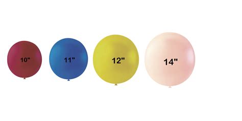 Balloon Sizes