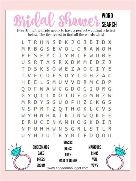 If you dream of one day preparing your own wedding, have fun getting ready for it with our immense variety of bride games. 10 Printable Bridal Shower Games You Can DIY | Fun bridal ...