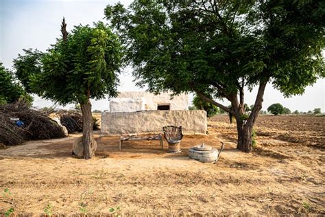Indian Traditional Mud House In Rajasthan Stock Image Image Of Grass