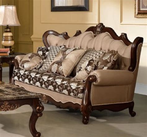 Achieve a grand and truly unique look in your home with the stunning designs of this beautiful collection. Sophie Wood Trim Fabric Sofa - USA Furniture Warehouse