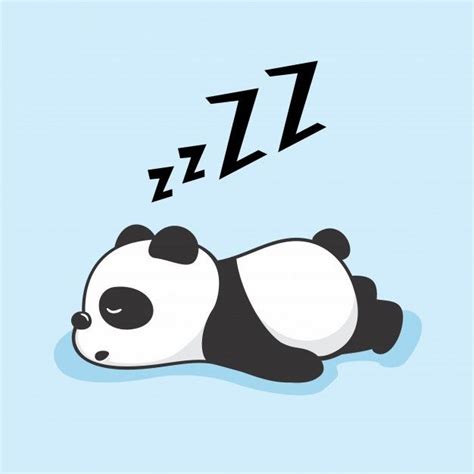 Premium Vector Lazy Panda Cartoon Sleep Animals Cute Panda Cartoon